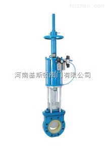 PZ6S73聚氨酯氣動(dòng)帶手動(dòng)刀型閘閥