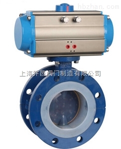 D641F46氣動(dòng)襯氟法蘭蝶閥